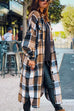 Priyavil Button Down Pocketed Classic Midi Plaid Shacket