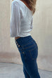 Vintage Button Fly Stretch Slim Fit Jeans