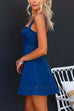 Sweetheart Neck Zipper Up A-line Denim Cami Dress