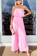 Ruffle Tube Top High Waist Wide Leg Jumpsuit