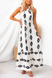 Priyavil Bow Knot One Shoulder Printed Ruffle Maxi Dress