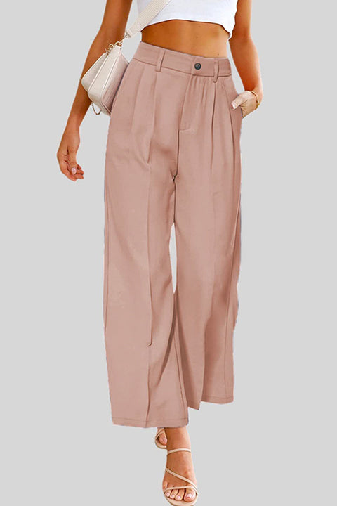 Priyavil High Waist Wide Leg Pants with Pockets