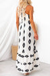 Priyavil Bow Knot One Shoulder Printed Ruffle Maxi Dress