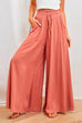 Priyavil Drawstring Elastic Waist Wide Leg Baggy Pants(5 Colors Available)