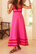 Priyavil Empire Waist Ric Rac Maxi Vacation Dress