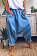 Priyavil Solid Drawstring Waist Hippie Harem Pants