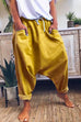 Priyavil Solid Drawstring Waist Hippie Harem Pants