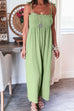 Priyavil Tie Shoulder Smocked Wide Leg Cami Jumpsuit