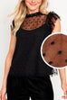 Sleeveless Ruffle Dotted Sheer Top with Camisole