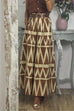 Priyavil Pocketed Geometric Printed A-line Maxi Swing Skirt