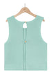 Priyavil Solid Back Buttons Knitting Tank