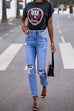 Priyavil Trendy Distressed Stretch Ripped Denim Pants