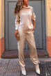 Priyavil Casual Pocketed Cargo Satin Jogger Pants