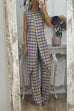 Priyavil Printed High Slit Long Tank Top and Bell Bottoms Pants Set