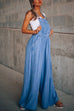 Priyavil Pocketed Wide Leg Baggy Denim Overalls